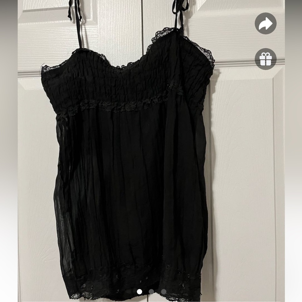 Cute adjustable tie strap cami top